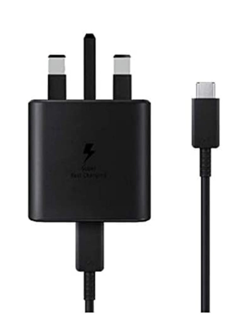 ELTRAZONE - compatible Samsung 45W USB Type C UK Travel Adaptor with Cable, EP-TA845XBEGGB, BlackSamsung Original 45W Fast Charging USB-C Mobile Phone Mains Plug/Wall Charger, Genuine Samsung Charger Samsung UK - Image 1