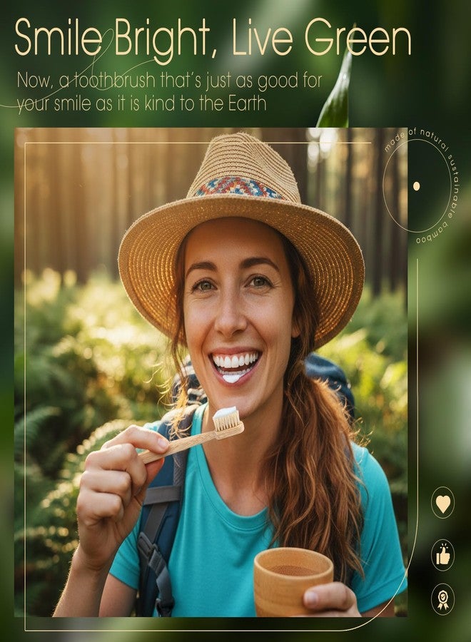 Ferrochef 9 Pack Boar Bristle & Bamboo Toothbrush Made from Natural Boar Hair Bristles and Bamboo Handle, Plastic & Nylon Free Biodegradable Quick Dry Design - Image 5