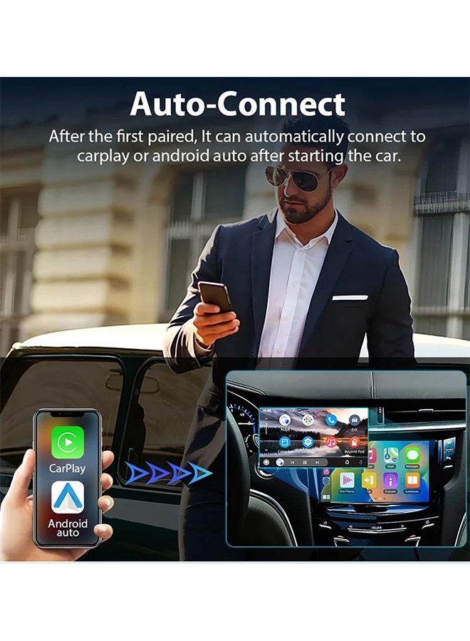 هافن محول كاربلاي اللاسلكي لـ Carplay & Android, حول محول كاربلاي سلكي إلى محول آبل كاربلاي اللاسلكي, صغير الحجم مع كابل الامتداد USB & USB-C/Type-C, تحكم مستقر و بلا تأخير - Image 2