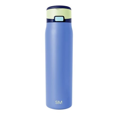 Simple Modern Mesa Loop Water Bottle with Covered Straw and Handle 24oz Cup Holder Friendly Insulated Stainless Steel Bottles for Travel Sports and School Neptune - Image 1