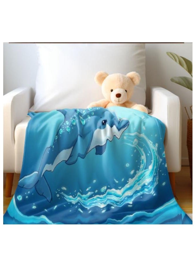 general Children's or student cartoon flannel thin blanket (warm and comfortable, suitable for sleep, games) 100cm*150cm - 896 - Image 1