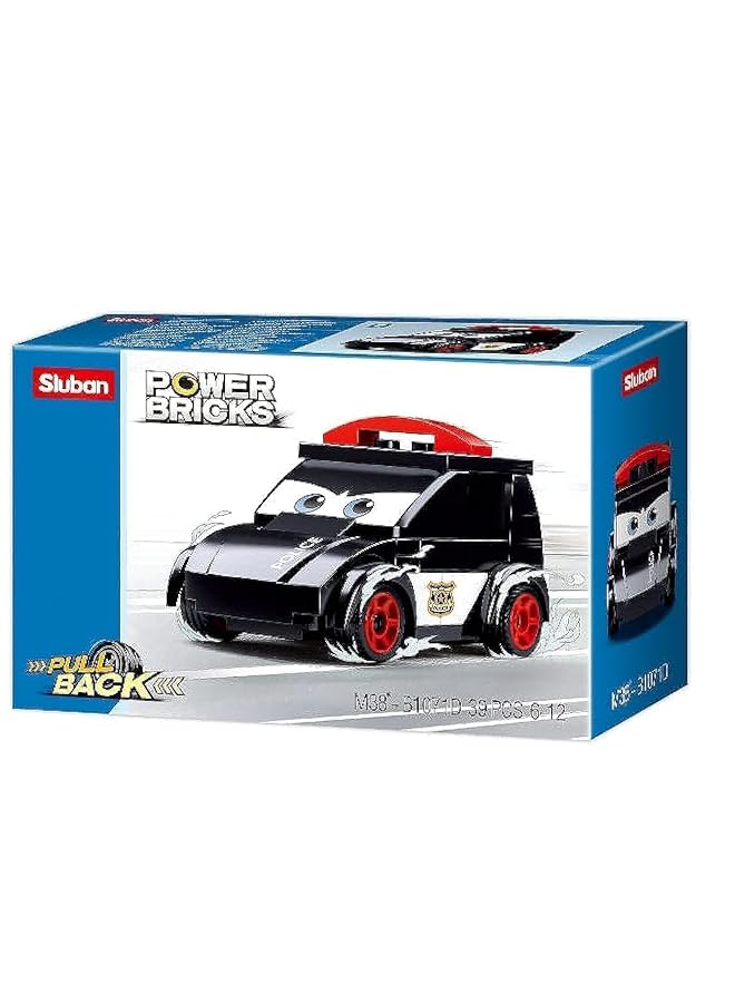 Sluban Power Bricks Series Police Car Building Blocks 39 Pcs For Age 6+ Years Old