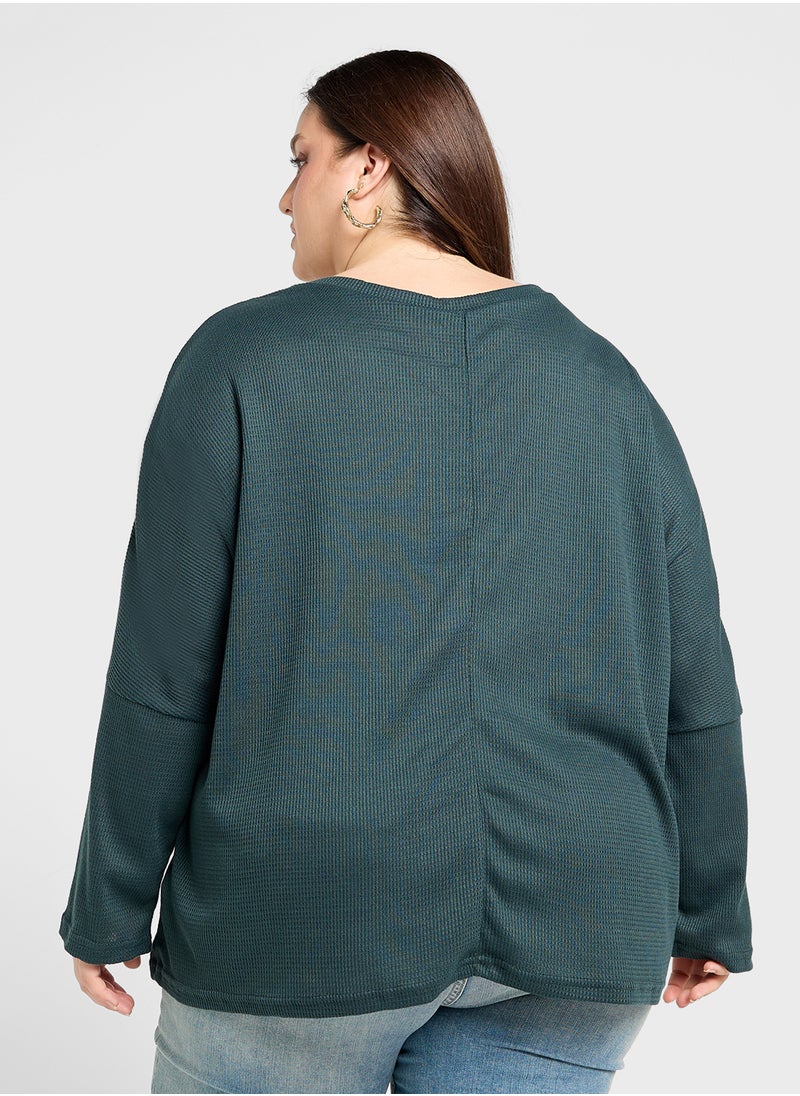 Ginger Plus - V Neck Relaxed Fit Top - Image 1