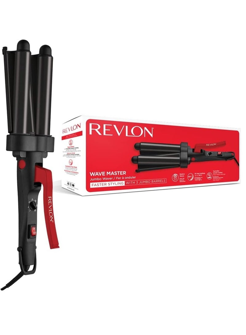 Revlon Wave master Jumbo Straightener waver Faster styling With 3 jumbo barrels - Image 1
