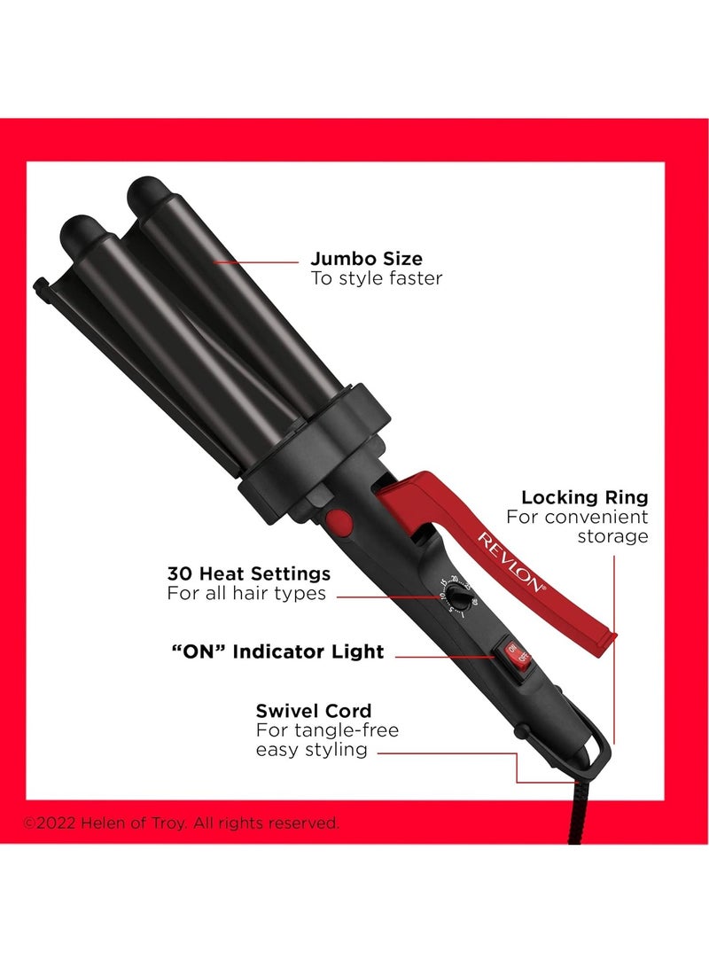 Revlon Wave master Jumbo Straightener waver Faster styling With 3 jumbo barrels - Image 4