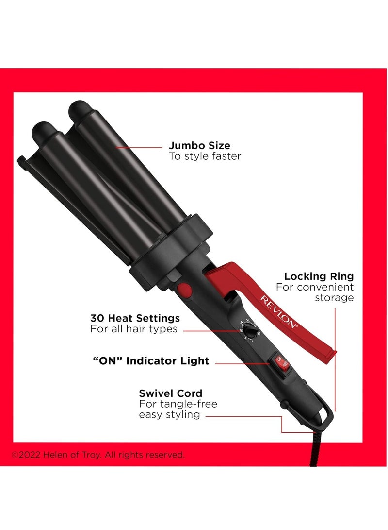 Revlon Wave master Jumbo Straightener waver Faster styling With 3 jumbo barrels - Image 3
