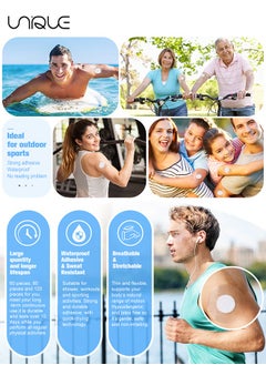 Unique 50 Pack  Sensor Covers Compatible with Freestyle Libre 1/2/3,Waterproof CGM Sensor Patches, Glucose Monitor Protector Long Lasting Without Hole  - Image 4