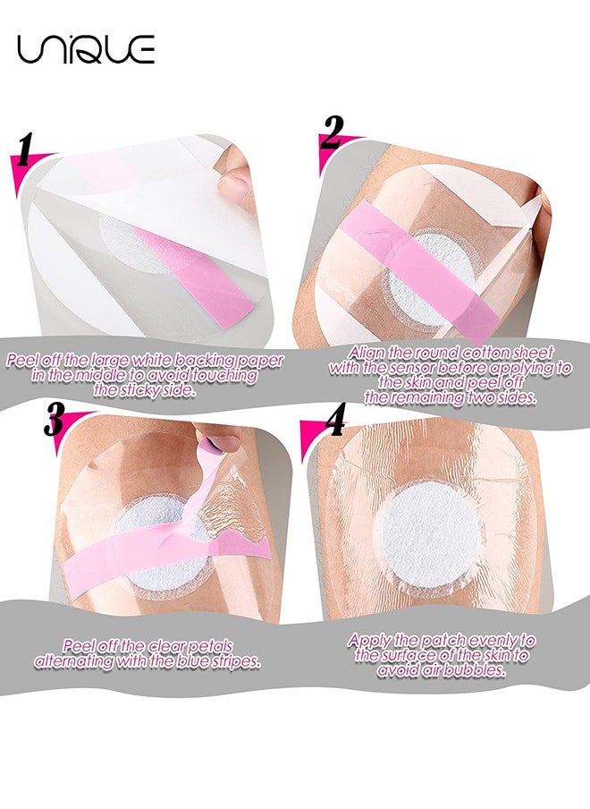 Unique - 50 Pack  Sensor Covers Compatible with Freestyle Libre 1/2/3,Waterproof CGM Sensor Patches, Glucose Monitor Protector Long Lasting Without Hole - Image 1
