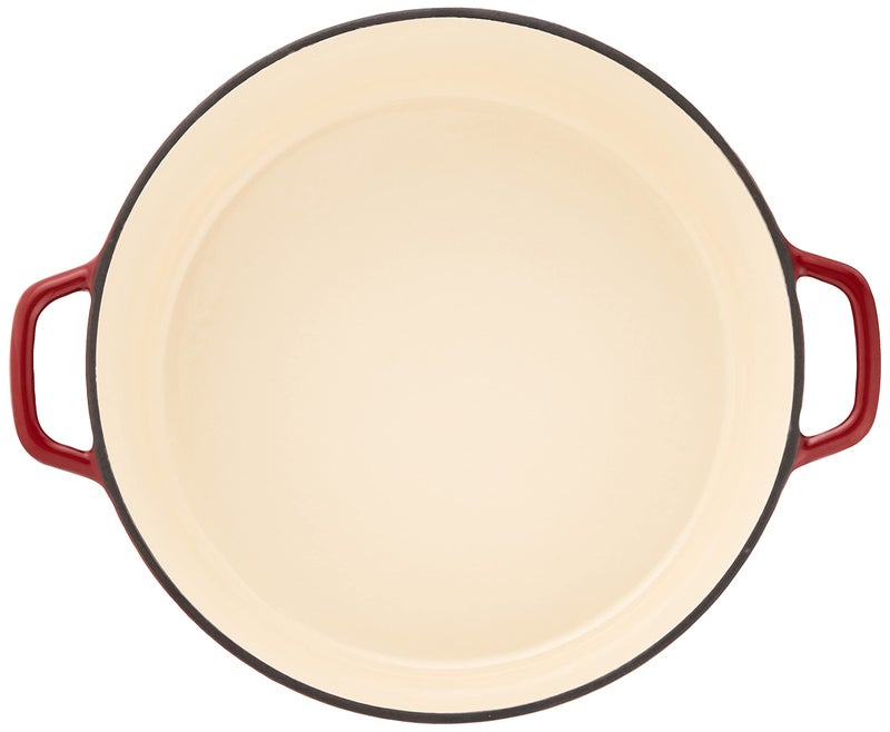 Cuisinart Chef's Classic Enameled Cast Iron Round Covered Casserole (Cardinal Red, 7- Quart) - Image 3