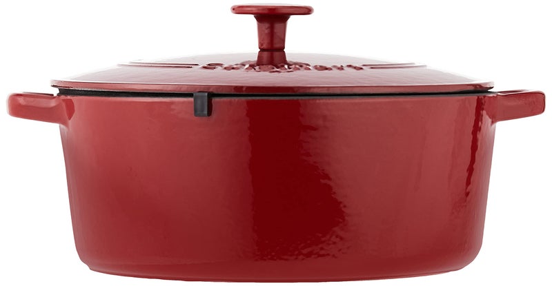 Cuisinart Chef's Classic Enameled Cast Iron Round Covered Casserole (Cardinal Red, 7- Quart) - Image 2