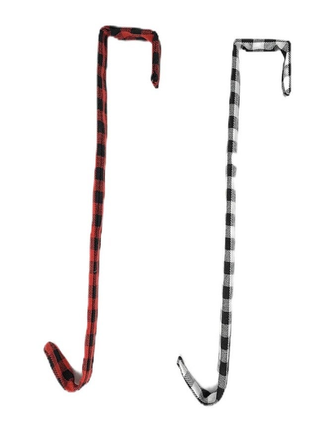 ريجنت علاقات أكاليل مغطاة بقماش بنقشة مربعات الجاموس باللونين الأحمر والأسود من ريجنت برودكتس، عبوة من قطعتين - Image 2