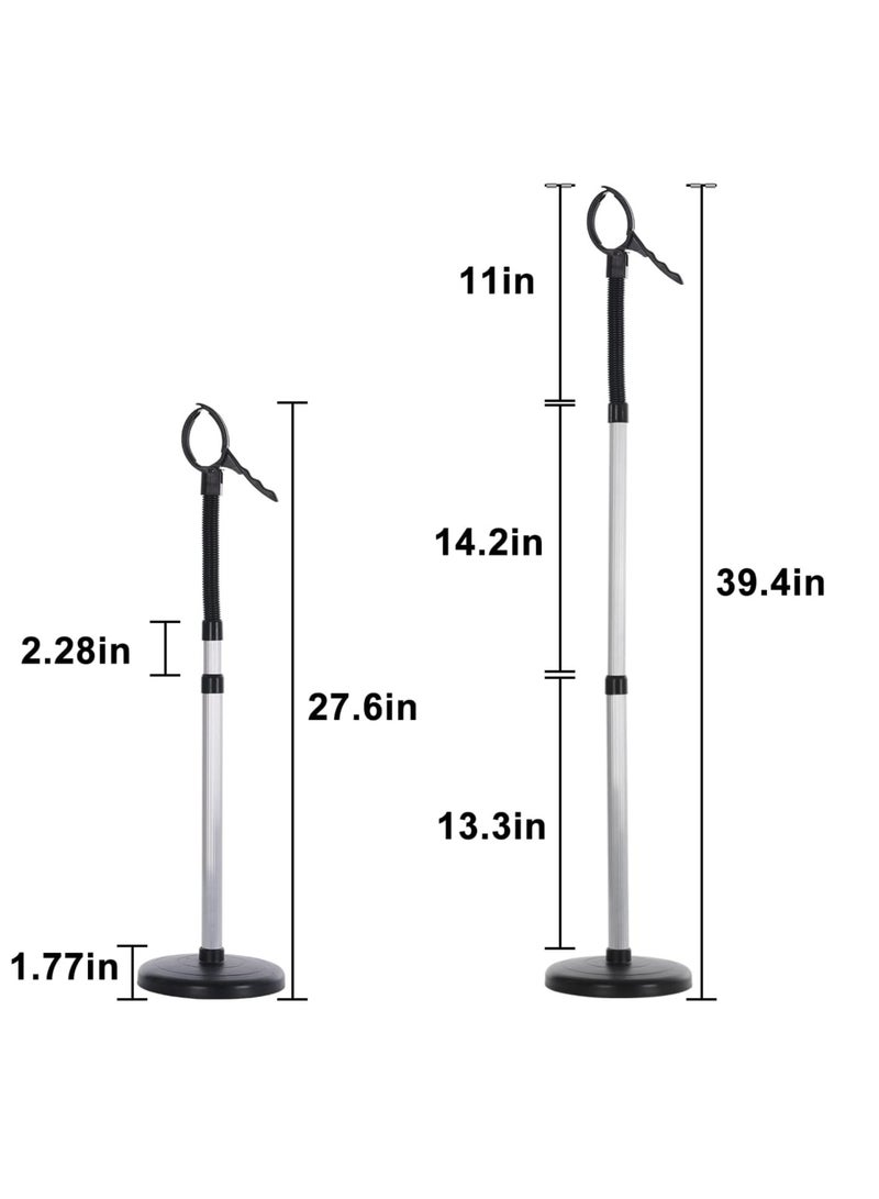 Cuken Adjustable Hair Dryer Stand - 360-Degree Rotating Metal Blow Dryer Holder, Hands-Free Solution for Bathroom and Makeup Room - Image 2