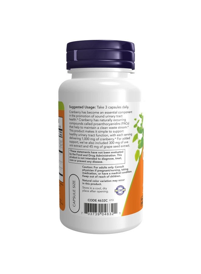 now Supplements Cranberry With Pacs Plus Uva Ursi And Grape Seed Extracts 90 Veg Capsules - Image 4