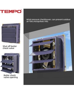 TEMPO Wall-Mounted Exhaust Fan for Kitchens and Bathrooms - Size 350x126x356 mm  - Image 4