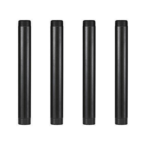 GeilSpace 1" × 10" Pre-Cut Black Metal Pipe, Industrial Steel Fits Standard One Inch Black Threaded Pipes and Fittings - Vintage DIY Industrial Shelving (1" × 10") - Image 1