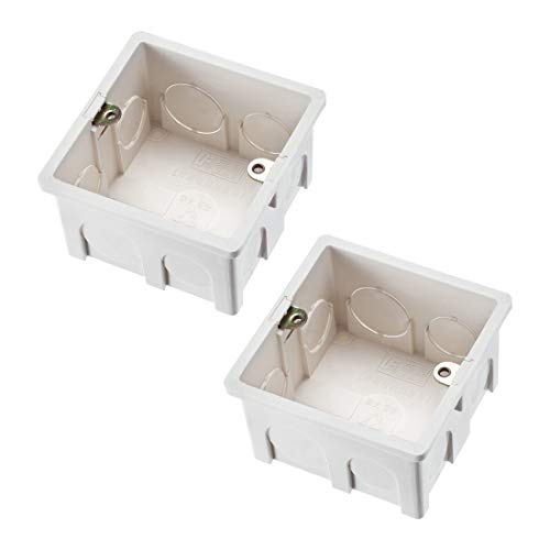 uxcell Wall Switch Box Electrical Outlet Flush Mount 86 Type Single Gang White 2pcs - Image 5