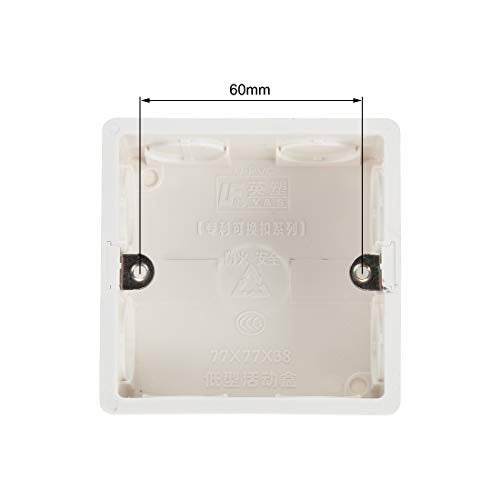 uxcell Wall Switch Box Electrical Outlet Flush Mount 86 Type Single Gang White 2pcs - Image 3