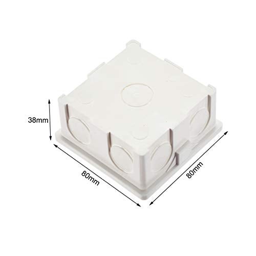uxcell Wall Switch Box Electrical Outlet Flush Mount 86 Type Single Gang White 2pcs - Image 2