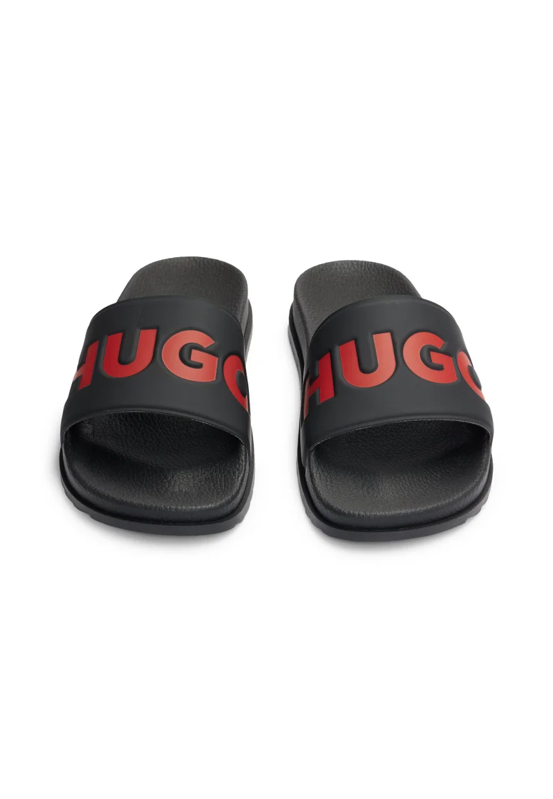 HUGO Slides with logo strap