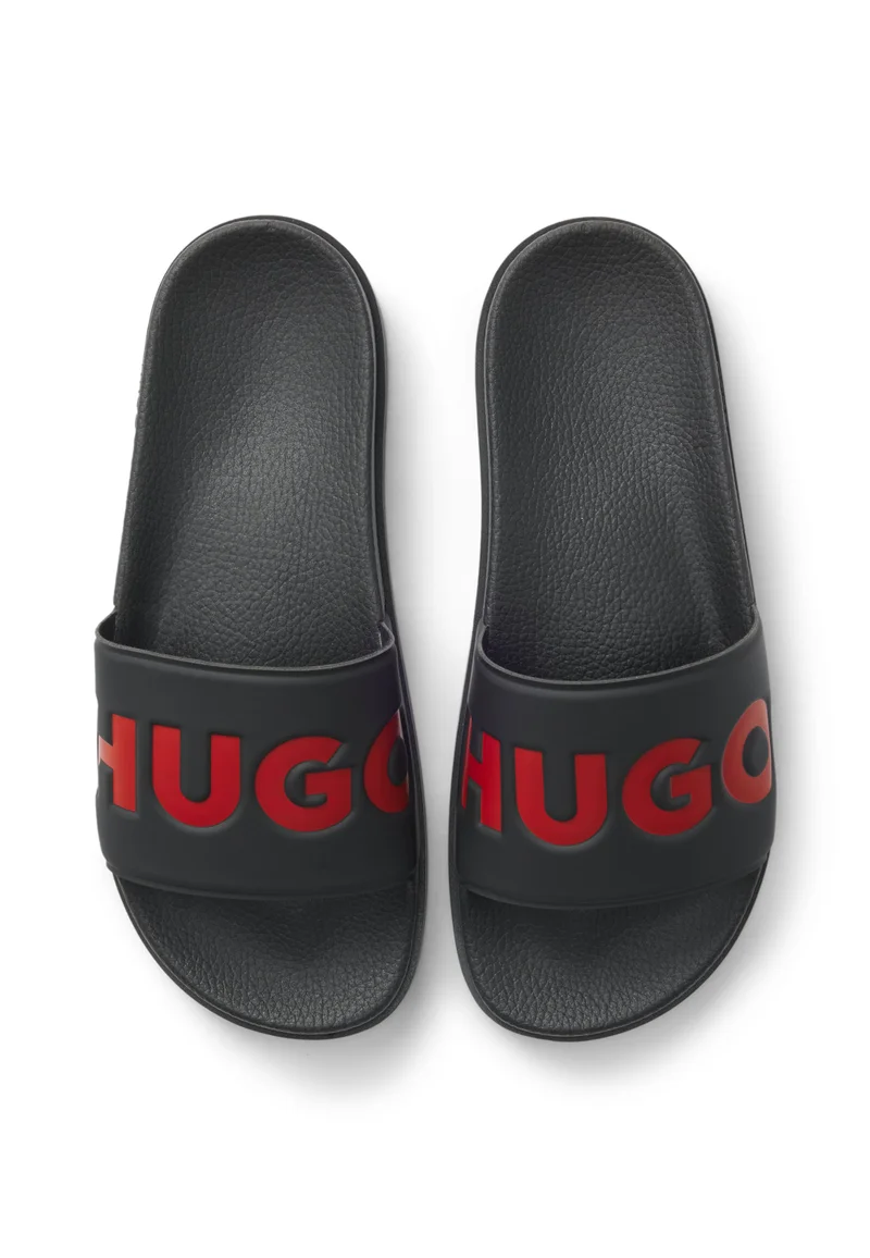 HUGO Slides with logo strap