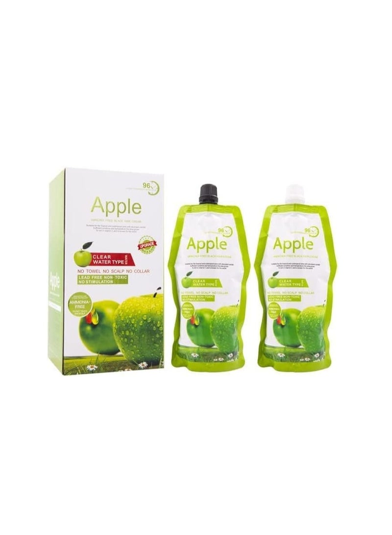 Apple Fruit Extract Ammonia-Free 92HR Long Lasting Natural Black Hair Color cream - 500ml*2 - Image 3