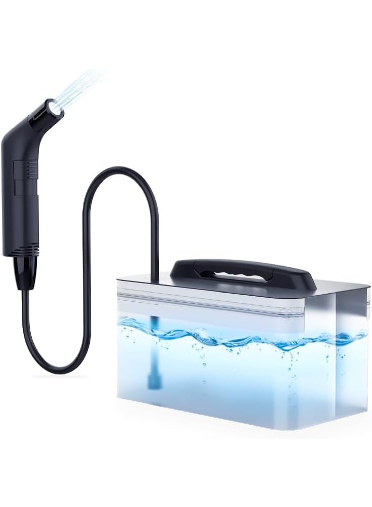 Green Lion Portable Travel Bidet With 2.3L Water Container, Long Battery Life 800mAh, IPX6 Waterproof, 1.2m Hose Length, 30 Mins Working Time, Durable Efficient & Flexible - Black - Image 1