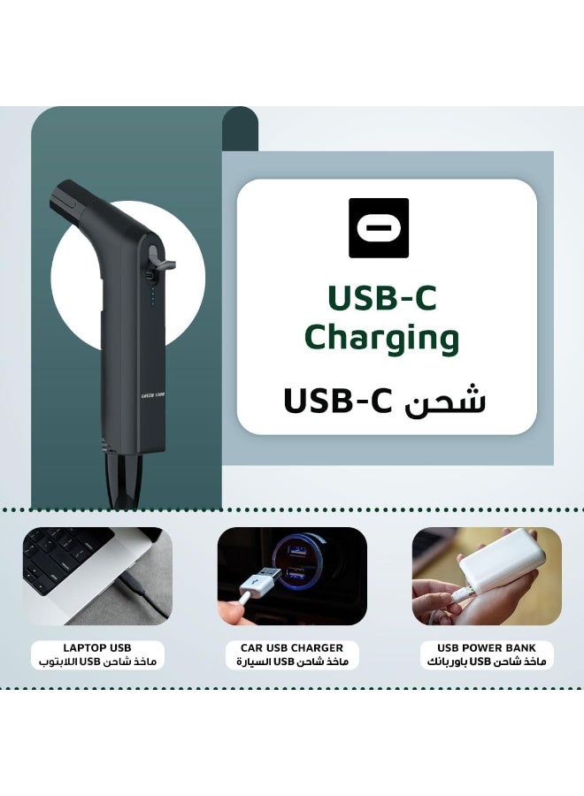 Green Lion Portable Travel Bidet With 2.3L Water Container, Long Battery Life 800mAh, IPX6 Waterproof, 1.2m Hose Length, 30 Mins Working Time, Durable Efficient & Flexible - Black - Image 3