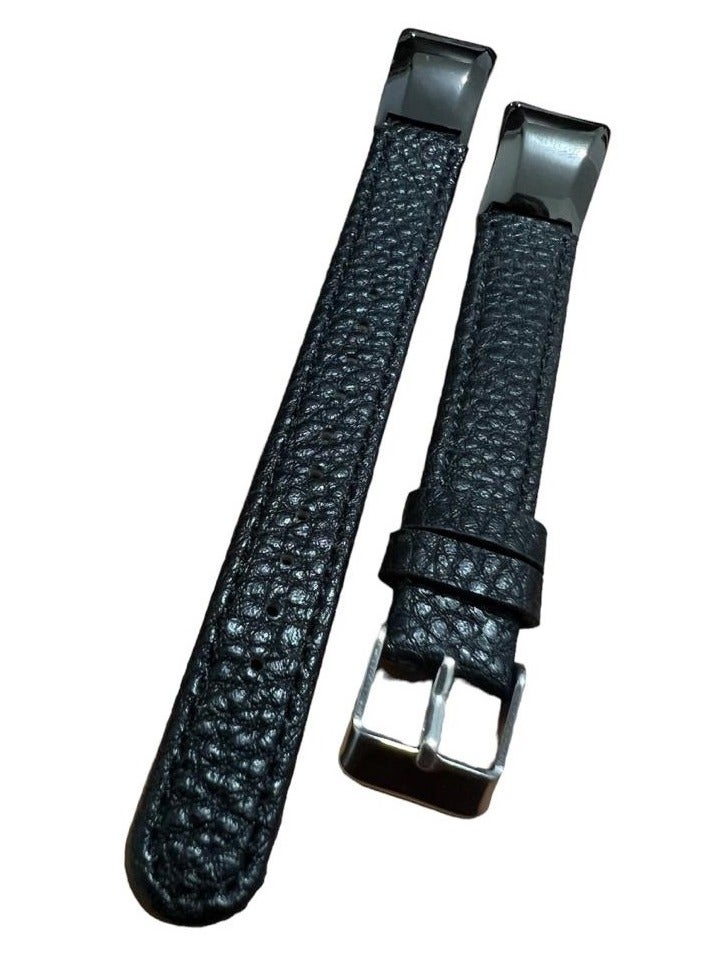 ووتش سوار ساعة ذكية من الجلد لساعة هواوي باند 5/4   اسود - Image 1