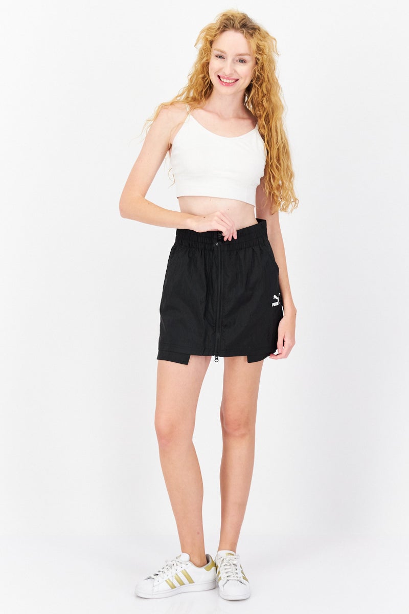 PUMA Women Sportswear Fit Brand Logo Mini Skirts, Black - Image 4