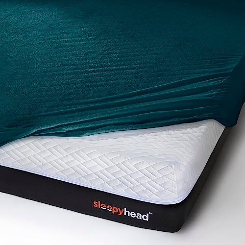 Sleepyhead 100% Waterproof Cotton Feel Mattress Protector | Single Size, 75 x 36 Inches | Breathable & Ultra Soft Fitted Bed Protector| Deep Teal - Image 5