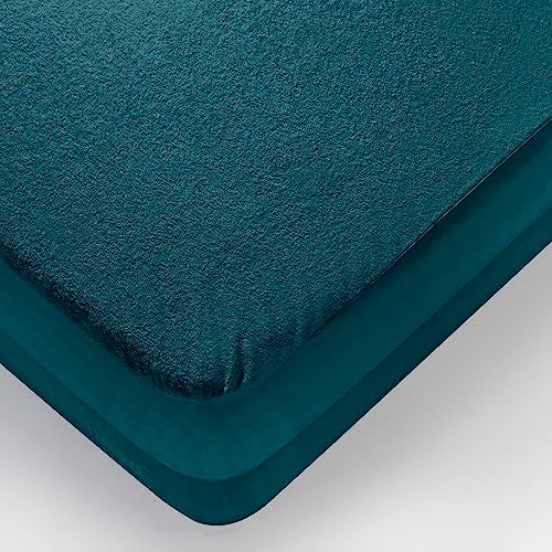 Sleepyhead 100% Waterproof Cotton Feel Mattress Protector | Single Size, 75 x 36 Inches | Breathable & Ultra Soft Fitted Bed Protector| Deep Teal - Image 4