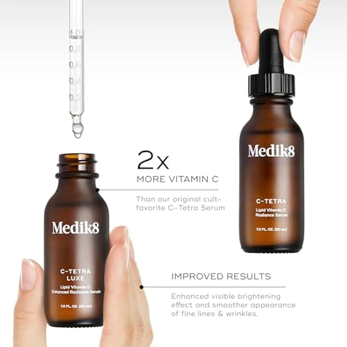 Medik8 C-Tetra Luxe - Balancing Vitamin C Serum For Face - Smooths Fine Lines and Wrinkles - Face Serum with Squalane - Vegan and Gluten Free - 1.0 oz - Image 4