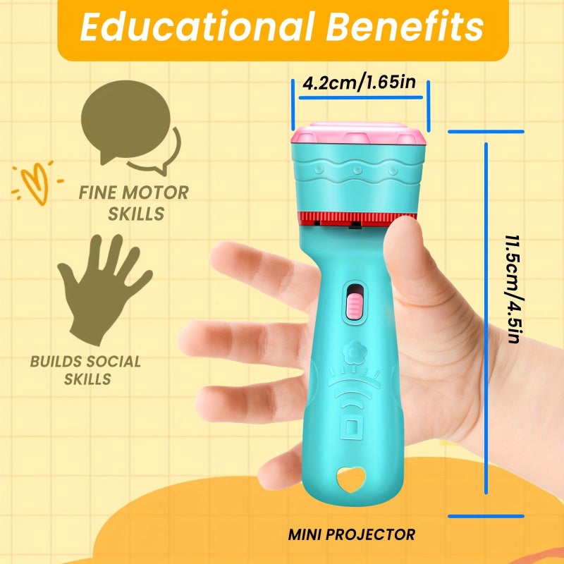 Interactive Youngsters Projection Toy With 48 Patterns Blue 6 Cards Educational Learning Aid Ages 3 Plus - Image 2
