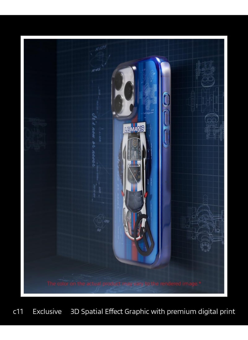 Ultra Hybrid T MagFit for iPhone 16 PRO Case Cover [Camera Control Button Cover] with MagSafe [3D Spatial Effect with Hexa-Layer Print] - C11 Le Mans