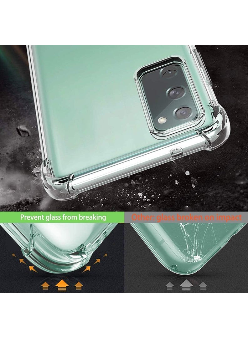 Case Up Samsung Galaxy S20 FE Clear Case, Shock-Absorption TPU Cell Phone Cover with Reinforced Corners, Soft Flexible & Crystal Clear Protective Bumper Case - Image 5