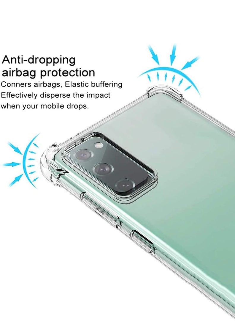 Case Up Samsung Galaxy S20 FE Clear Case, Shock-Absorption TPU Cell Phone Cover with Reinforced Corners, Soft Flexible & Crystal Clear Protective Bumper Case - Image 4