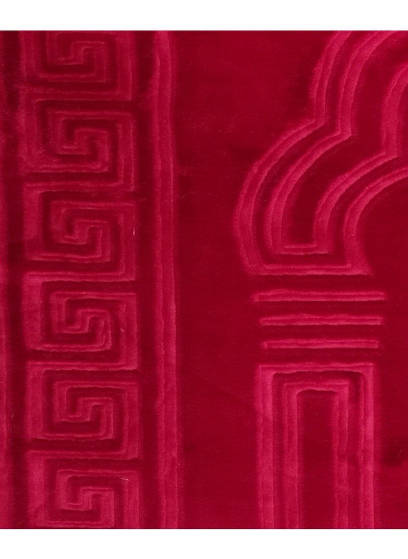 البيت لصناعة المفروشات سجادة صلاة مخملية فائقة النعومة مقاس 70×115 سم  - Image 3