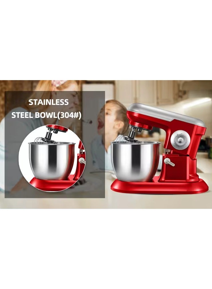 3 in 1 egg flour bakery baking kitchen spiral planetary mixer bread dough cake mixer machine stand food mixer, 5 Ltr, color silver  - Image 4