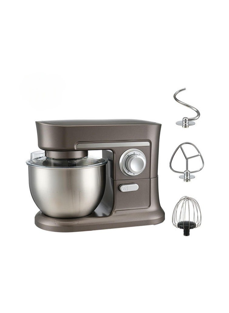 3 in 1 egg flour bakery baking kitchen spiral planetary mixer bread dough cake mixer machine stand food mixer, 5 Ltr, color silver  - Image 1