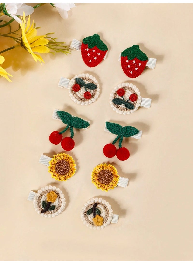 10-Piece Hair Clips Set with Assorted Designs – Perfect for Kids - Image 1