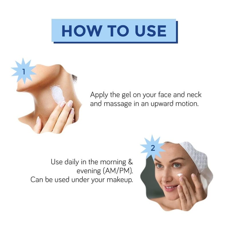 Moody 7D Hydro Burst OilFree Water Gel Face Moisturizer with Hyaluronic Acid Ceramides  Peptides for 100HR Hydration  Skin Barrier Repair Cream For All Skin Types  Men  Women 50 ml - Image 5