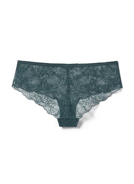 Tchibo Women Textured Lace Hipster Panty, Teal Green  - Image 3
