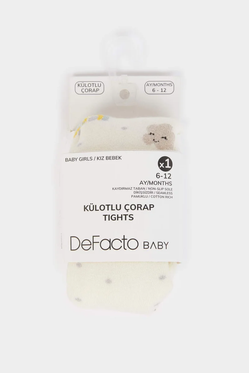 ديفاكتو Girl Baby Seamless Cotton Pantyhose