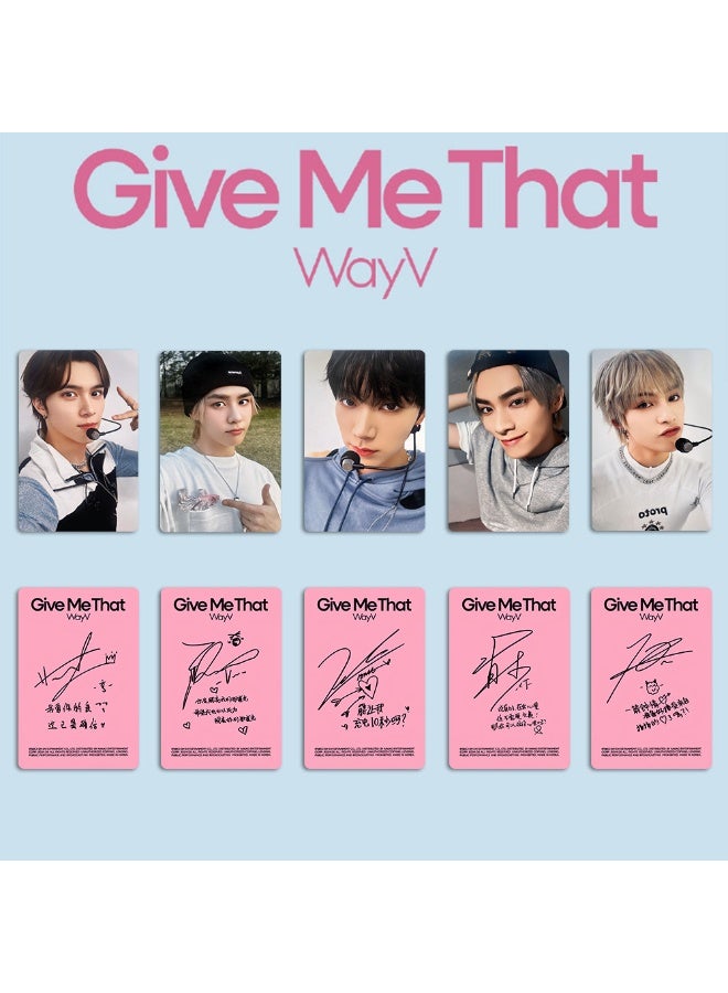 NIBEMINENT 5 Pcs Kpop NCT WAYV GIVE ME THAT Lomo Cards Card For Fans Collection Gifts - Image 1