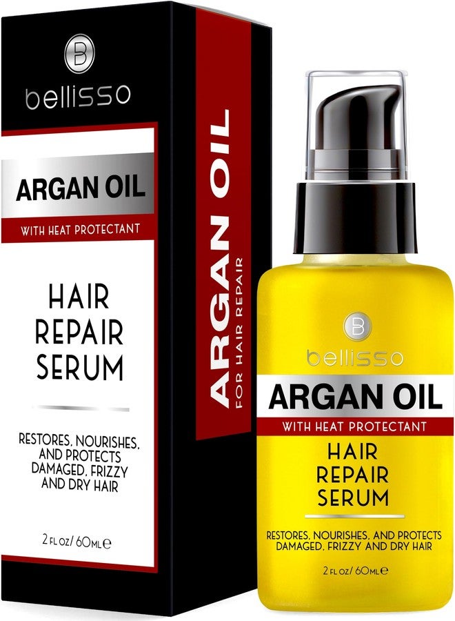 BELLISSO Moroccan Argan Oil Serum - Frizz Control Hair Care Products for Women - Moisturizer Treatment for Damaged, Frizzy, Dry, Curly and Straight Hair - Travel Size Hydration and Leave in Conditioner - Image 1
