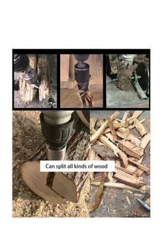 Generic Firewood Log Splitter Drill Bit Set, Wood Splitter Drill Bits, Removable Firewood Log Splitter Drill Bit, for Hand Drill Stick-hex+Square+Round,for Household Removable Wood Electric Drill  - Image 5