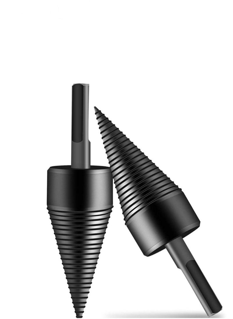 Generic - Firewood Log Splitter Drill Bit Set, Wood Splitter Drill Bits, Removable Firewood Log Splitter Drill Bit, for Hand Drill Stick-hex+Square+Round,for Household Removable Wood Electric Drill - Image 1