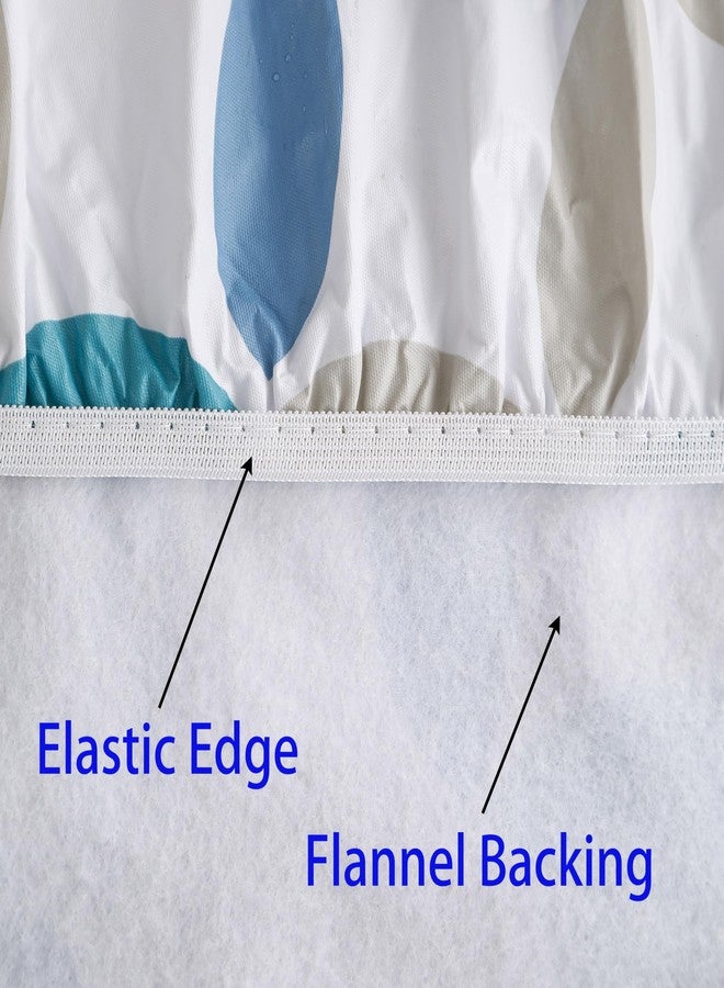 Walrus Round Vinyl Fitted Tablecloth with Flannel Backing Elastic Edge Design Table Cover Waterproof Oil-Proof PVC Table Cloth Stain-Resistant Best for 45"-56" Round - Image 5