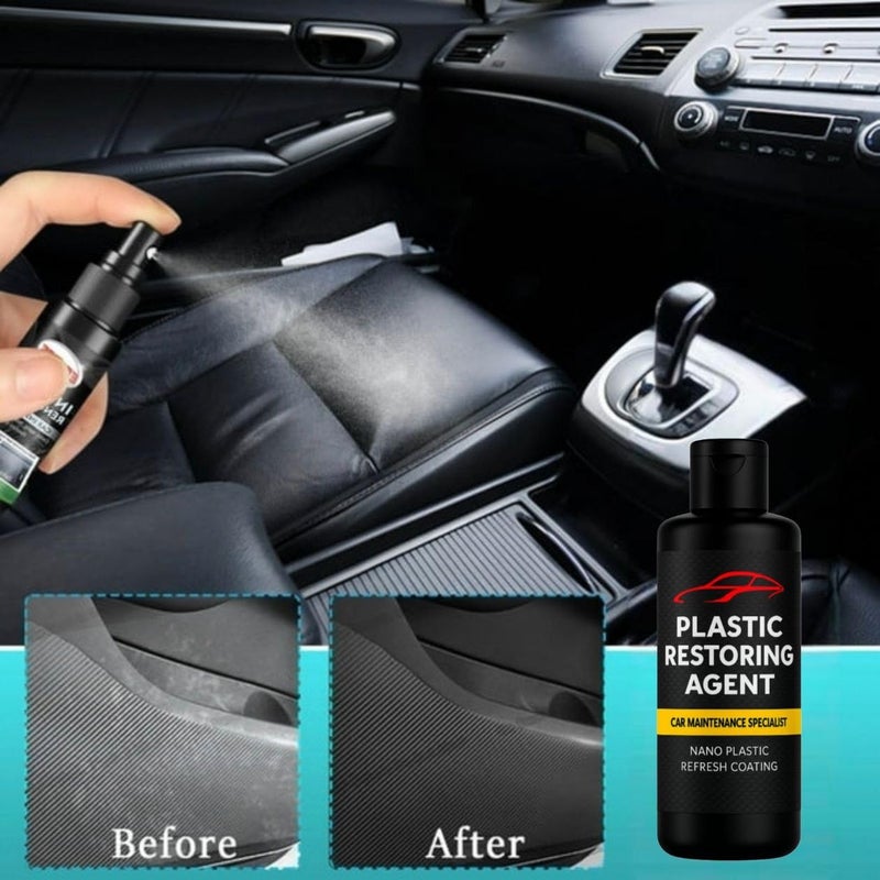 Scentora Premium Plastic Restoring Agent – Long-Lasting Shine & UV Protection – Restores Faded Plastic, Rubber & Vinyl – Car Interior & Exterior Trim Restorer (4) - Image 3