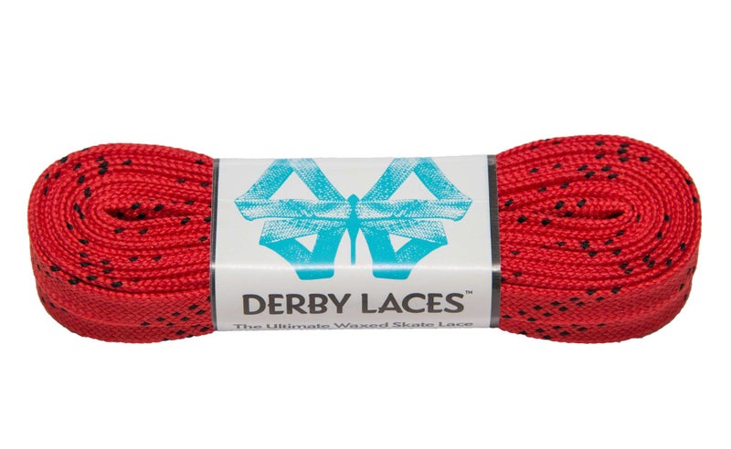Derby Laces Red 84 Inch Waxed Skate Lace for Roller Derby, Hockey and Ice Skates, and Boots - Image 1